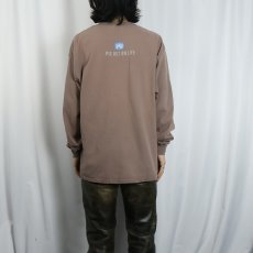 画像4: "PIG OUT ON LIFE" ブタ イラストプリントロンT XL (4)