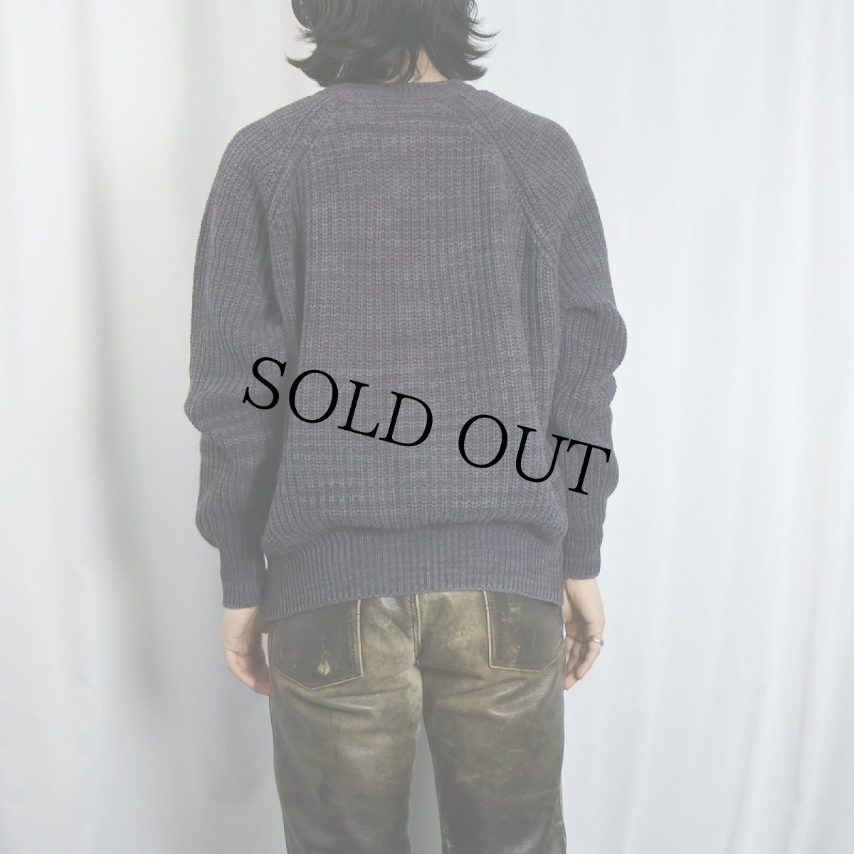 画像3: 80〜90's L.L.Bean USA製 コットンニットセーター M (3)