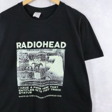 画像1: RADIOHEAD オルタナティブロックバンド プリントTシャツ BLACK (1)