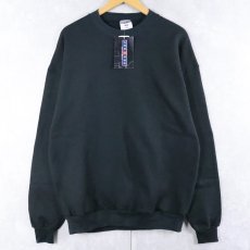画像1: 90's JERZEES USA製 無地スウェット BLACK XL タグ付き未使用 (1)