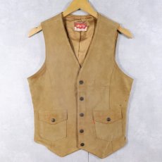 画像1: 70's Levi's オレンジタブ スエードレザーベスト S (1)