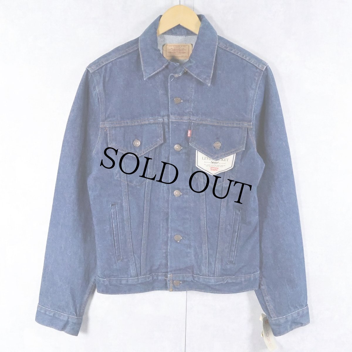 画像1: 80's Levi's 71506-0216 USA製 デニムジャケット ワンウォッシュ フラッシャー付きDEADSTOCK SIZE38 L (1)