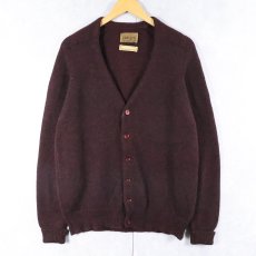 画像1: 60's Jantzen USA製 tumblespun ウール×モヘア ニットカーディガン XL (1)