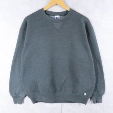 画像1: 90's RUSSELL ATHLETIC USA製 前V 無地スウェット L (1)