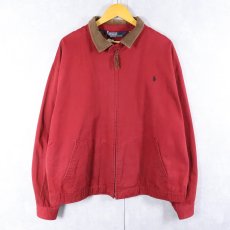 画像1: POLO Ralph Lauren ロゴ刺繡 チンスト付き コットンスイングトップ XL (1)