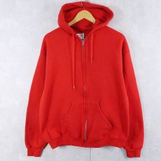 画像1: 90's CHEETAH USA製 無地 スウェットジップパーカー L (1)