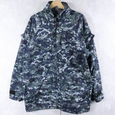画像1: 00's〜 U.S.NAVY ECWCS NWU デジタルカモ GORE-TEXパーカー MEDIUM LONG (1)
