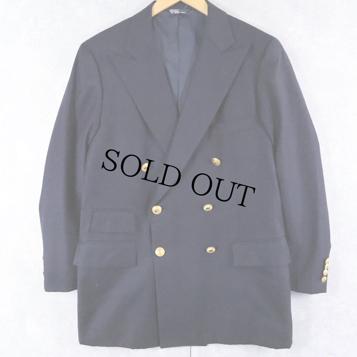 画像1: POLO Ralph Lauren ウールテーラードジャケット NAVY (1)