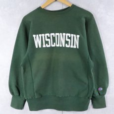 画像1: 90's Champion REVERSE WEAVE USA製 "WISCONSIN" プリントスウェット M (1)