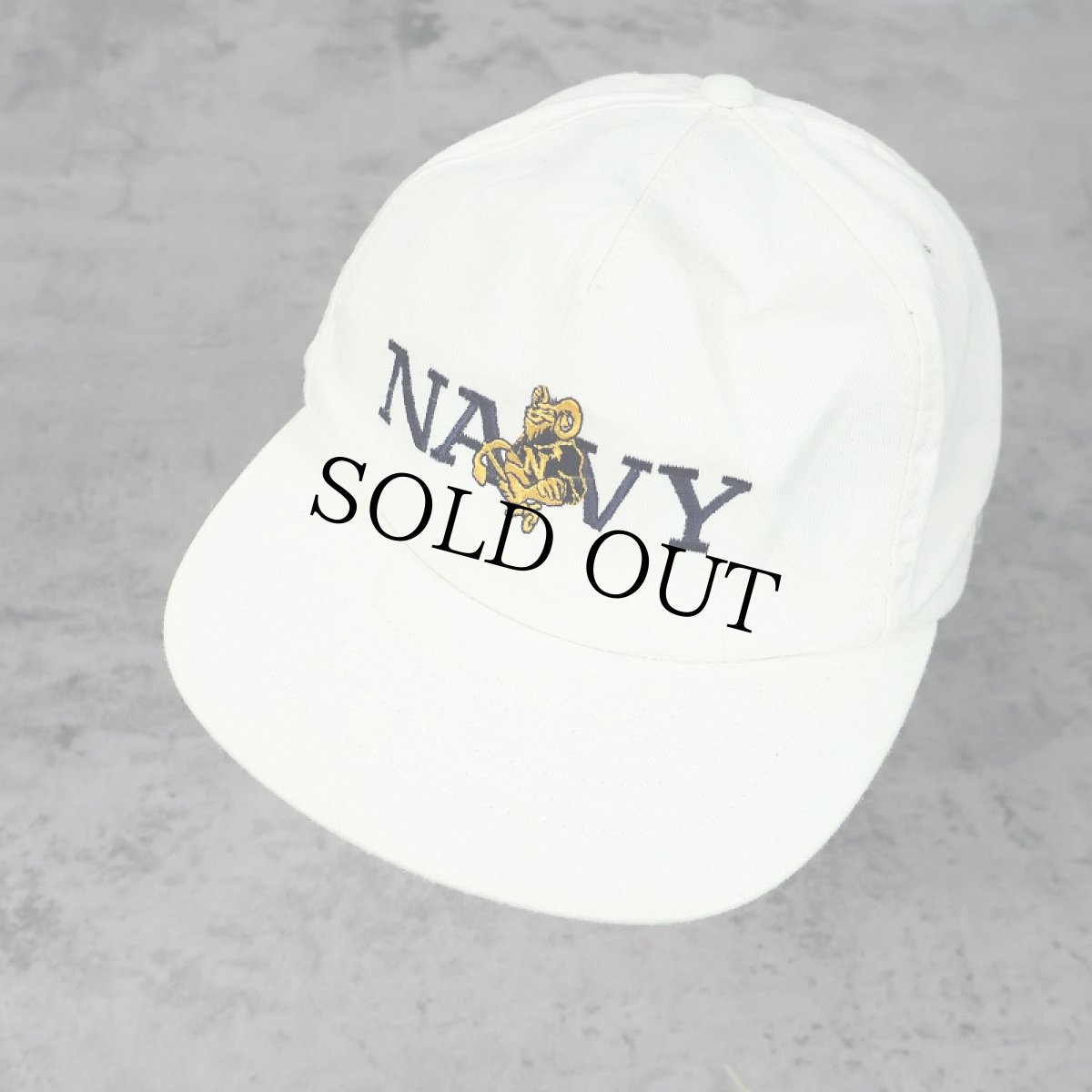 画像1: 80〜90's USA製 "U.S.NAVY" ロゴ刺繍 スナップバックキャップ ONESIZE (1)