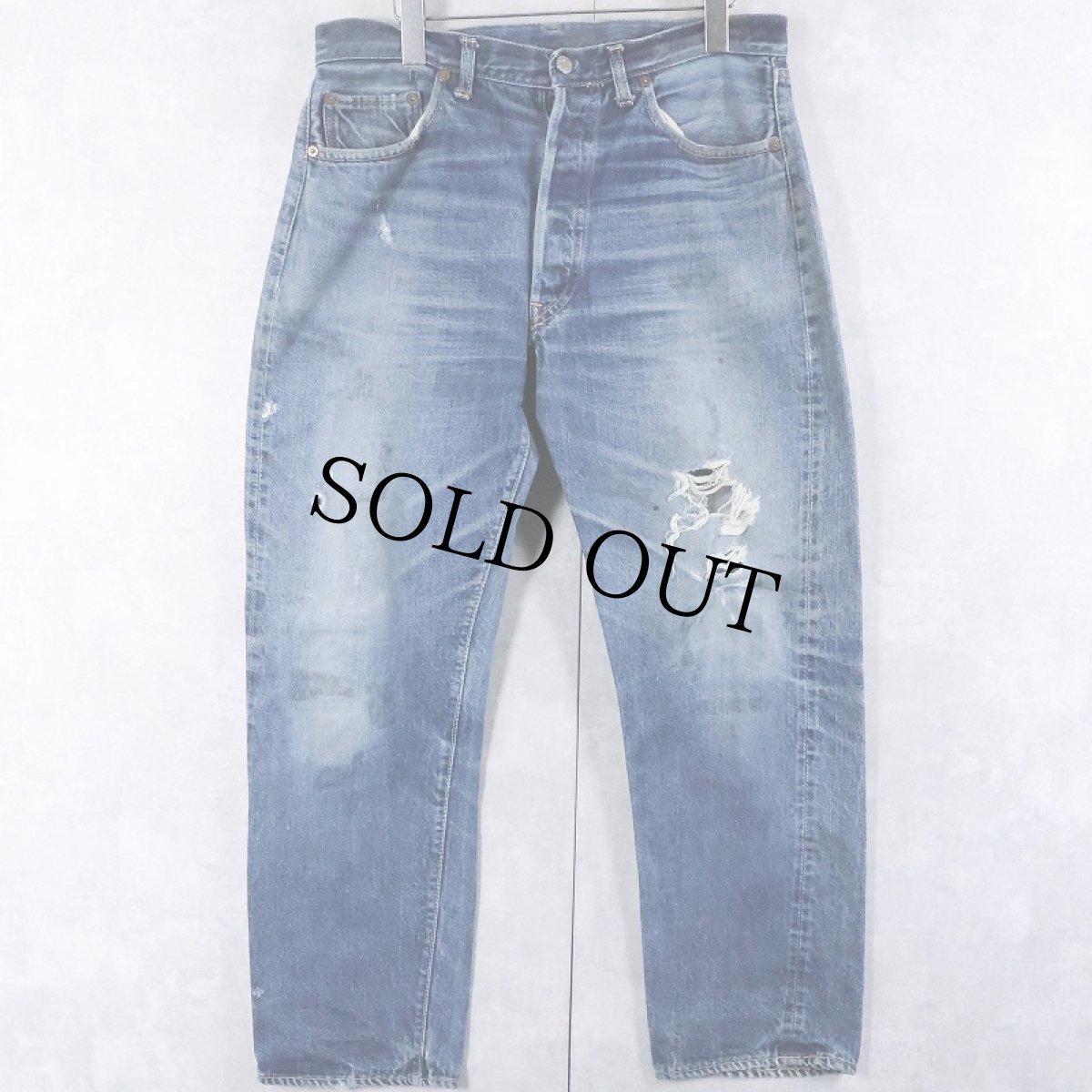 画像1: 60?70's LEVI'S 501 BIGE デニムパンツ W34 (1)