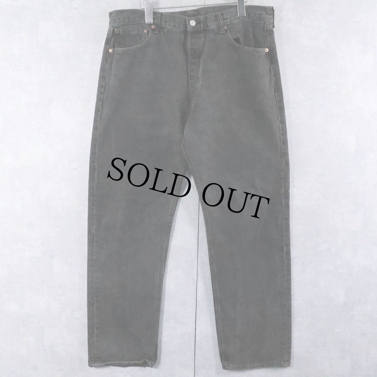 画像1: 90's Levi's 501 USA製 先染め ブラックデニムパンツ W38 (1)