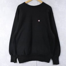 画像1: 90's Champion REVERSE WEAVE 目付き スウェット BLACK XL (1)