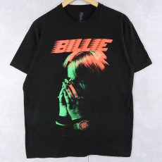 画像1: Billie Eilish ミュージシャンプリントTシャツ BLACK L (1)