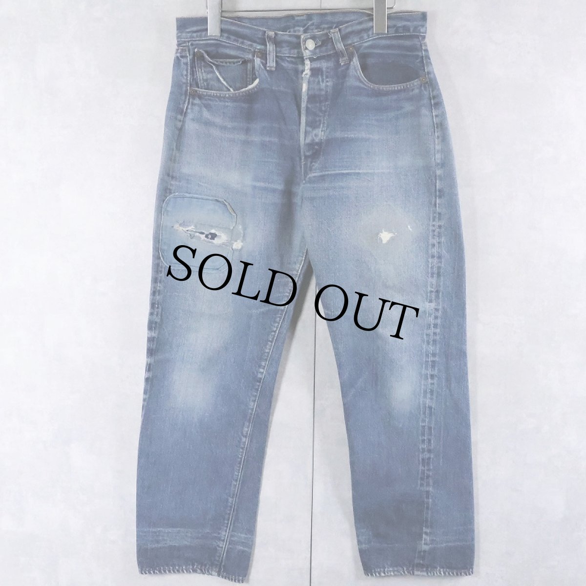 画像1: 60〜70's LEVI'S 501 BIGE デニムパンツ W32 (1)