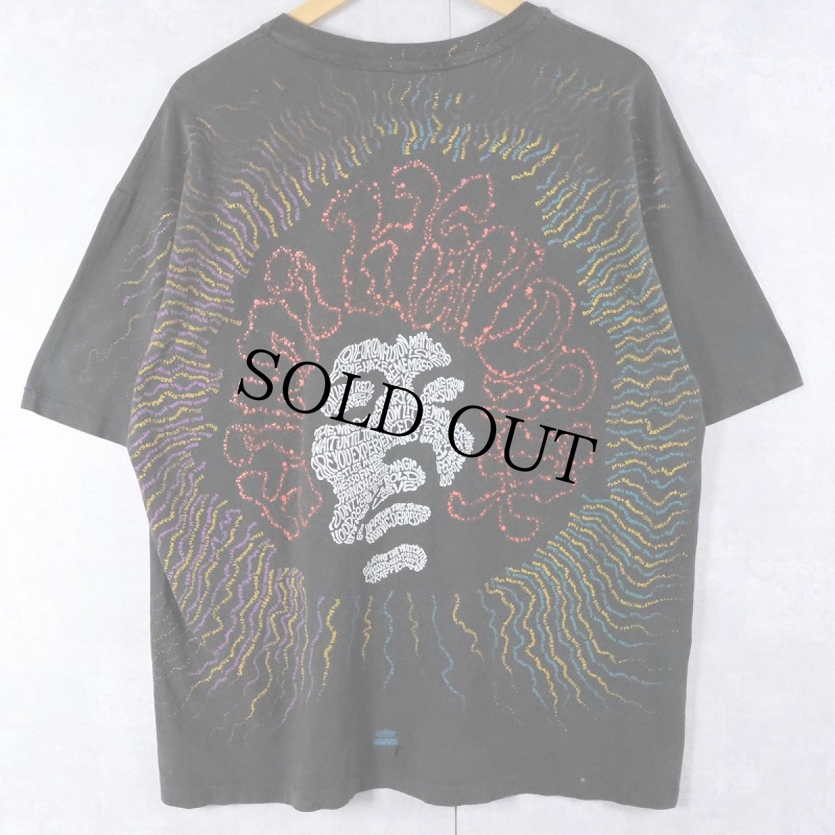 画像2: 90's Jimi Hendrix USA製 ミュージシャン 大判プリントTシャツ XL (2)