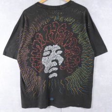 画像2: 90's Jimi Hendrix USA製 ミュージシャン 大判プリントTシャツ XL (2)