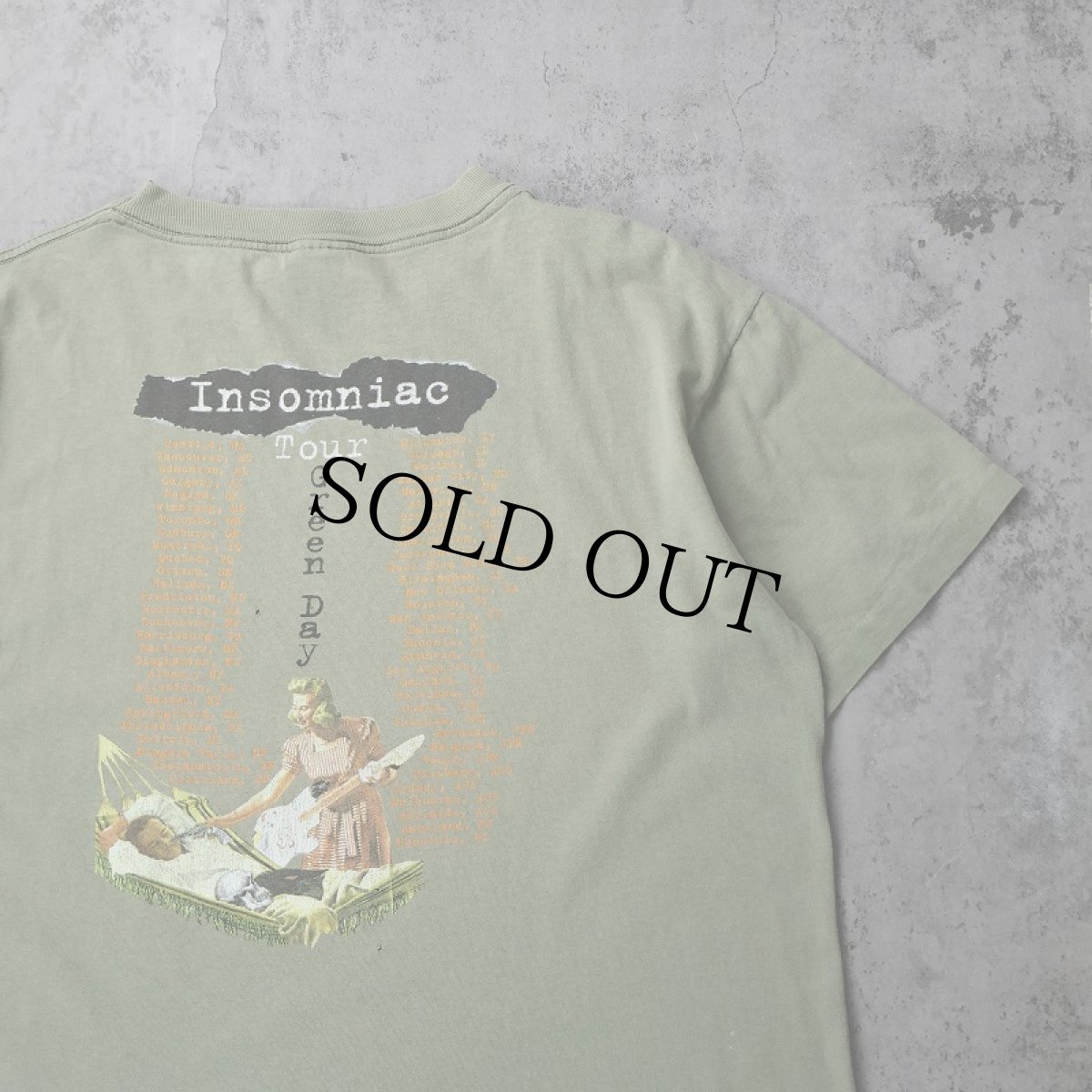 画像2: 90's GREEN DAY USA製 "Insomniac Tour" ロックバンドプリントTシャツ XL (2)
