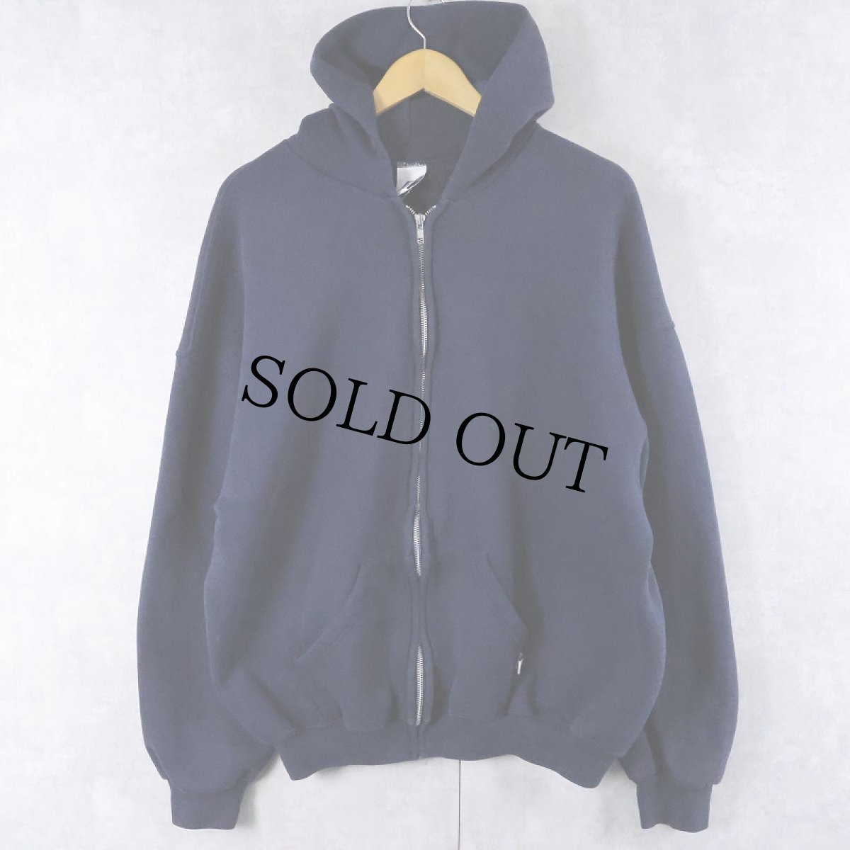画像1: RUSSELL ATHLETIC スウェットジップパーカー NAVY XL (1)