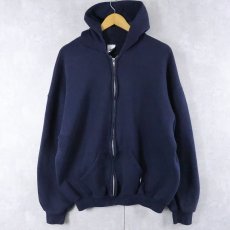 画像1: RUSSELL ATHLETIC スウェットジップパーカー NAVY XL (1)