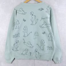 画像2: 90's James Thurber USA製 "Thurber's Dogs" アートプリントスウェット L (2)