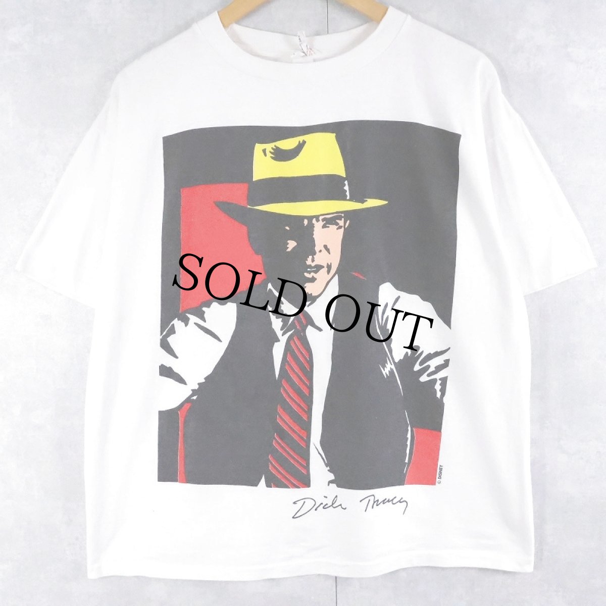 画像1: 90's DISNEY DICK TRACY USA製 キャラクタープリントTシャツ L (1)