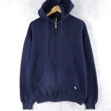 画像1: RUSSELL ATHLETIC スウェットジップパーカー NAVY L (1)