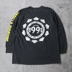 画像2: 1991 Gorilla Biscuits "Kick you where you live Tour" ハードコアパンクバンドプリントロンT BLACK XL (2)