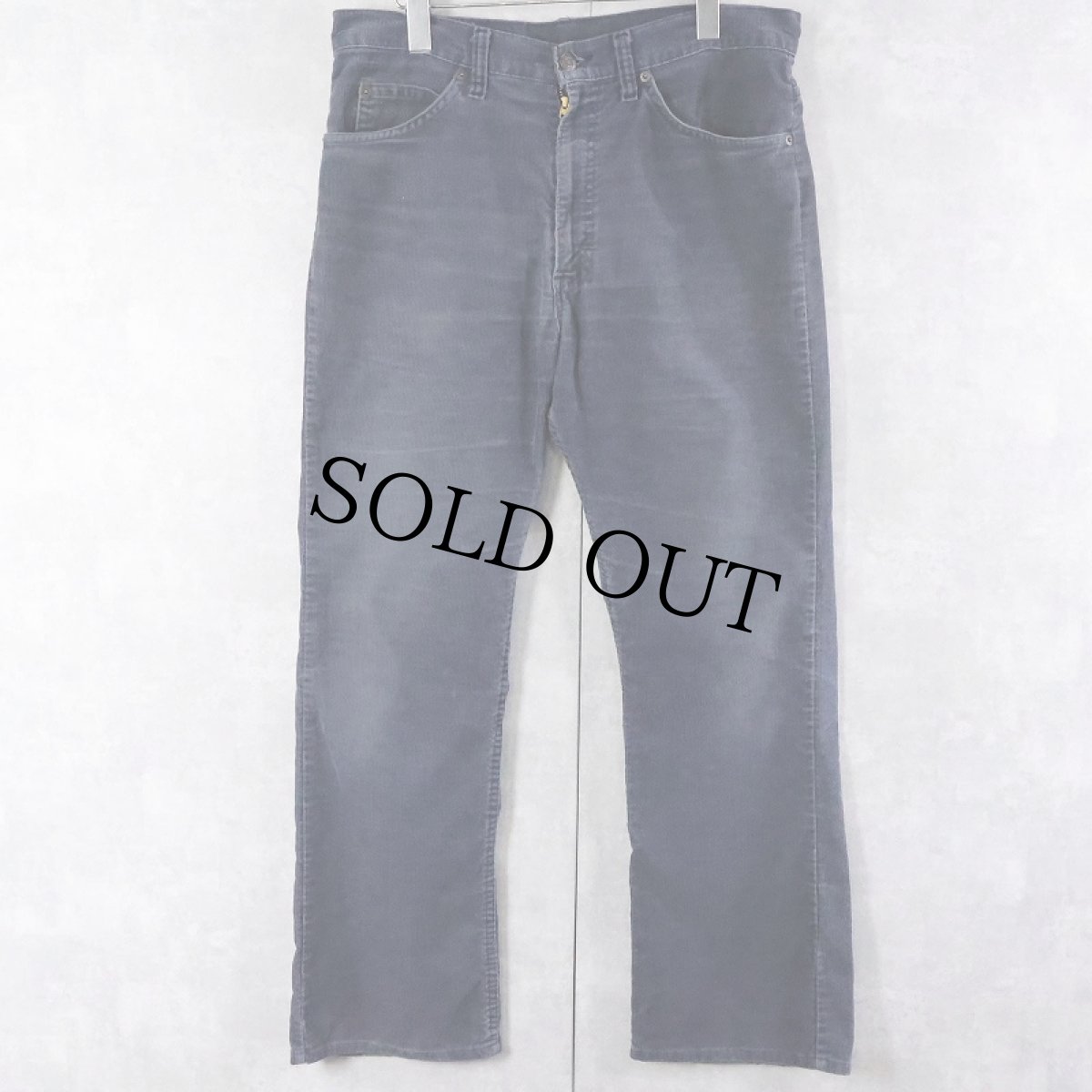画像1: 80's Levi's 517 USA製 ブーツカット コーデュロイパンツ DARK NAVY W33 (1)