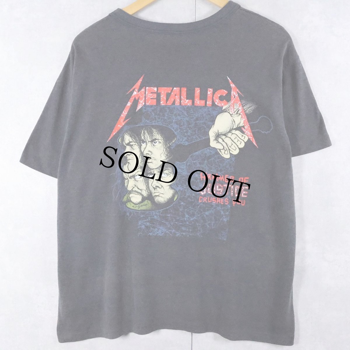 画像2: 80's METALLICA × PUSHEAD "DAMAGED JUSTICE" ヘヴィメタルバンドTシャツ (2)