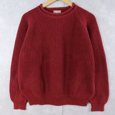 画像1: L.L.Bean ロールネック コットンニットセーター M (1)