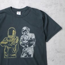 画像1: Daft Punk エレクトロミュージックユニット プリントTシャツ BLACK M (1)