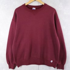 画像1: 90's RUSSELL ATHLETIC USA製 前V 無地スウェット L (1)