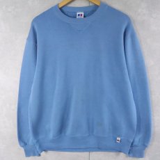 画像1: 90's RUSSELL ATHLETIC USA製 前V 無地スウェット L (1)
