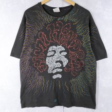 画像1: 90's Jimi Hendrix USA製 ミュージシャン 大判プリントTシャツ XL (1)