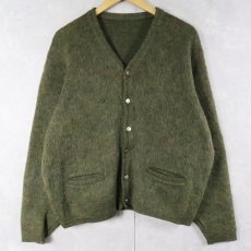 画像1: 60's モヘアニットカーディガン (1)