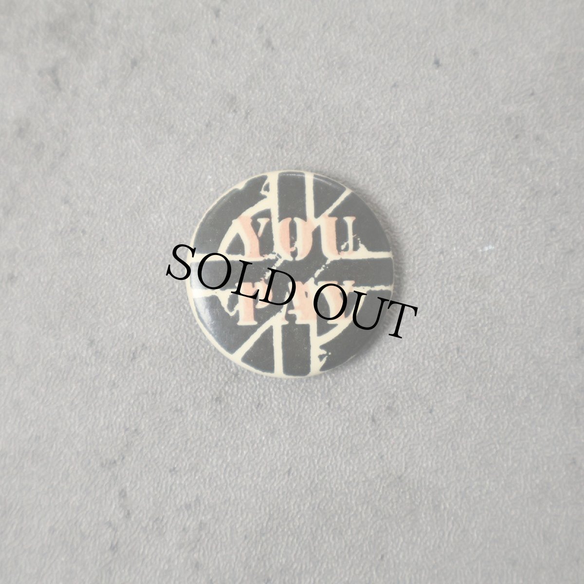 画像1: VINTAGE Crass "YOU PAY" パンクバンド 缶バッジ (1)