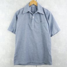 画像1: 70's "STATE PRISON"  ステンシル入り シャンブレー プリズナーシャツ SMALL (1)