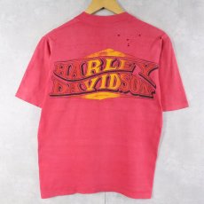 画像1: 70's Harley-Davidson USA製 ロゴプリント ポケットTシャツ M (1)
