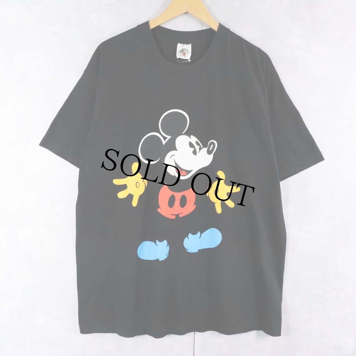 画像1: 90's MICKEY&CO. USA製 "MICKEY MOUSE" キャラクタープリントTシャツ BLACK ONESIZE (1)