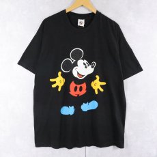 画像1: 90's MICKEY&CO. USA製 "MICKEY MOUSE" キャラクタープリントTシャツ BLACK ONESIZE (1)