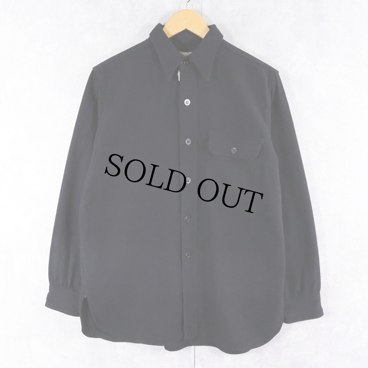 画像1: 40's U.S.NAVY NAVAL CLOTHING FACTORY CPOシャツ NAVY (1)