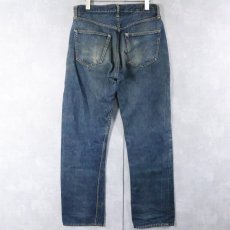 画像2: 40〜50's LEVI'S 501XX 47モデル 革パッチ 片面タブ デニムパンツ W31 (2)