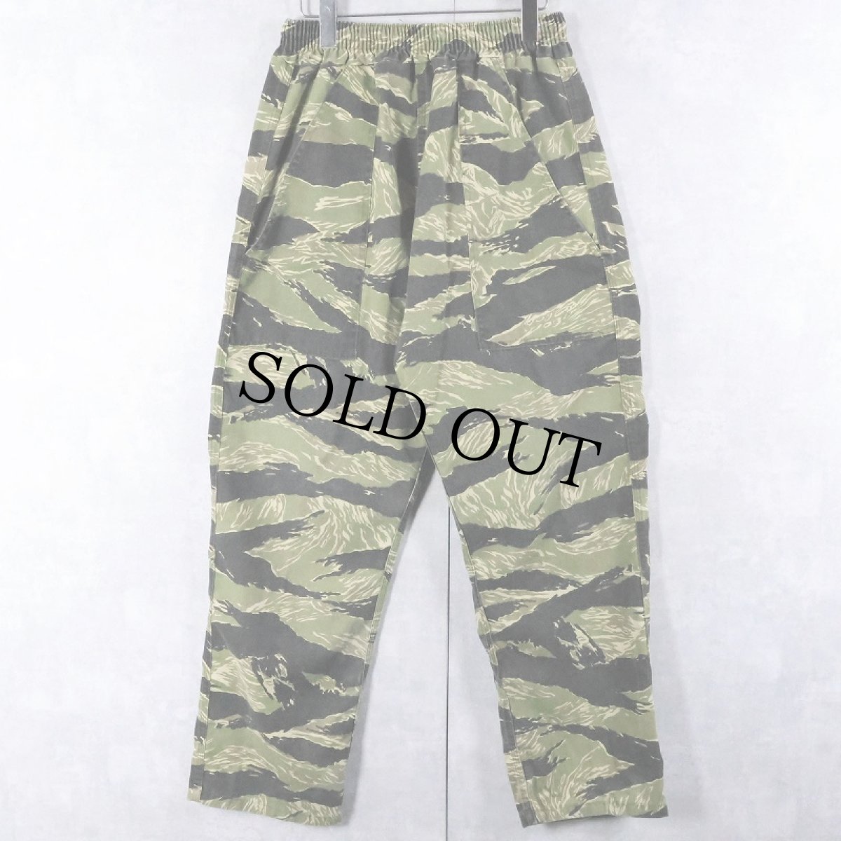 画像3: 70's〜 USA製 タイガーストライプカモ柄 プルオーバーカットソー / パンツ SETUP S (3)