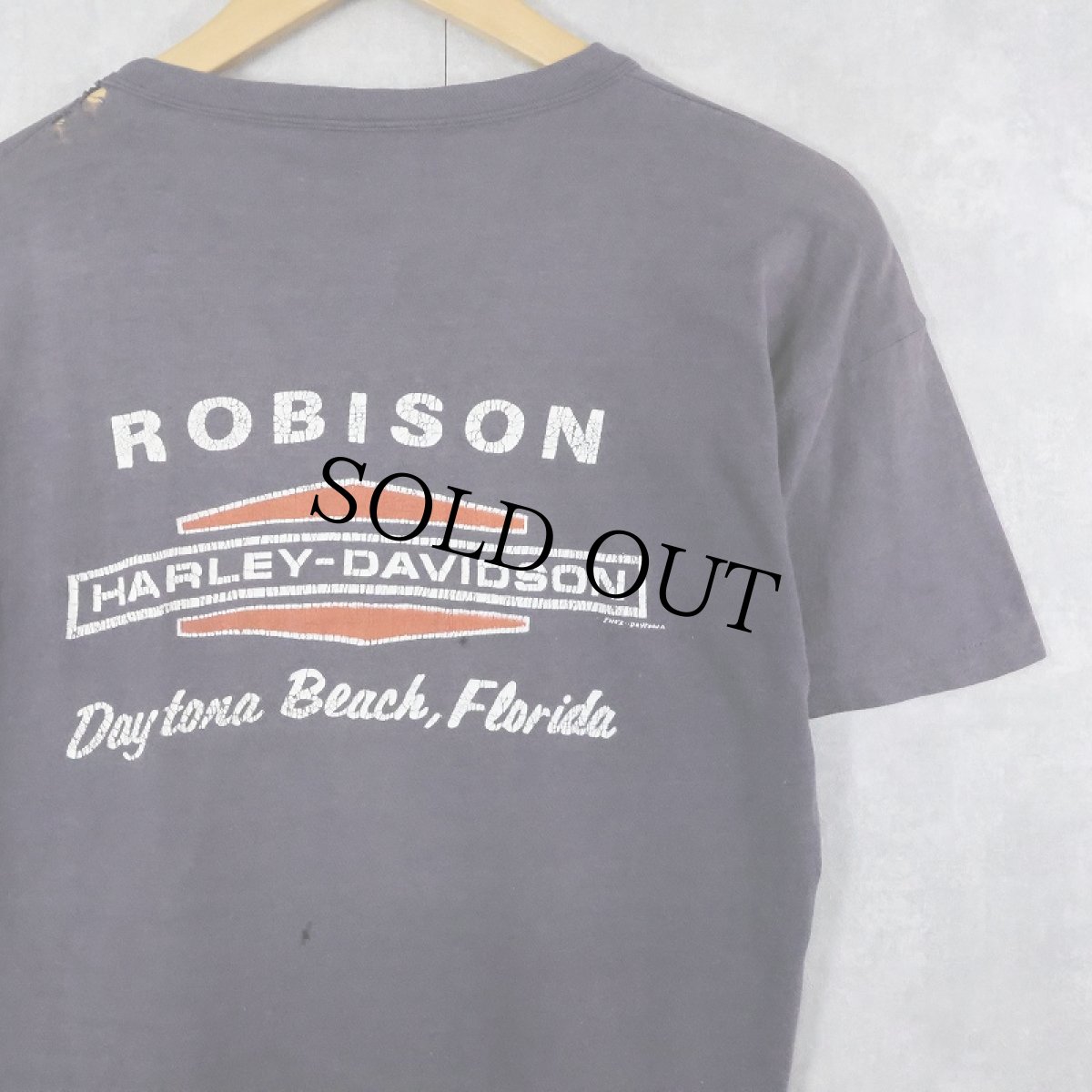 画像2: 70〜80's Harley-Davidson "ROBISON" ロゴプリントTシャツ (2)