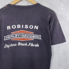 画像2: 70〜80's Harley-Davidson "ROBISON" ロゴプリントTシャツ (2)