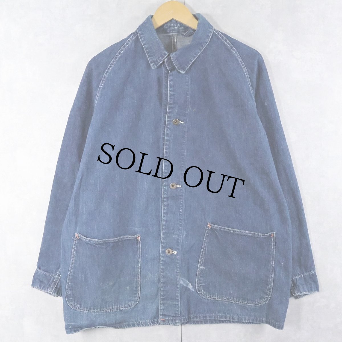 画像1: 40's WWII デニムカバーオール (1)