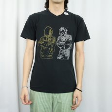 画像2: Daft Punk エレクトロミュージックユニット プリントTシャツ BLACK M (2)