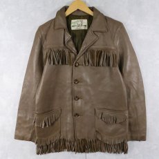画像1: 60's〜 Custom Coat Co., Inc. フリンジ付き ディアスキンレザージャケット (1)