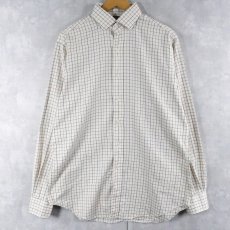 画像1: POLO Ralph Lauren "REGENT CLASSI FIT" ポニー無し グラフチェック柄 コットンシャツ L (1)